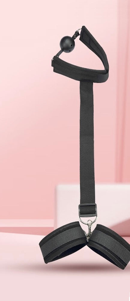 BDSM Handcuffs With Ball Gag Set