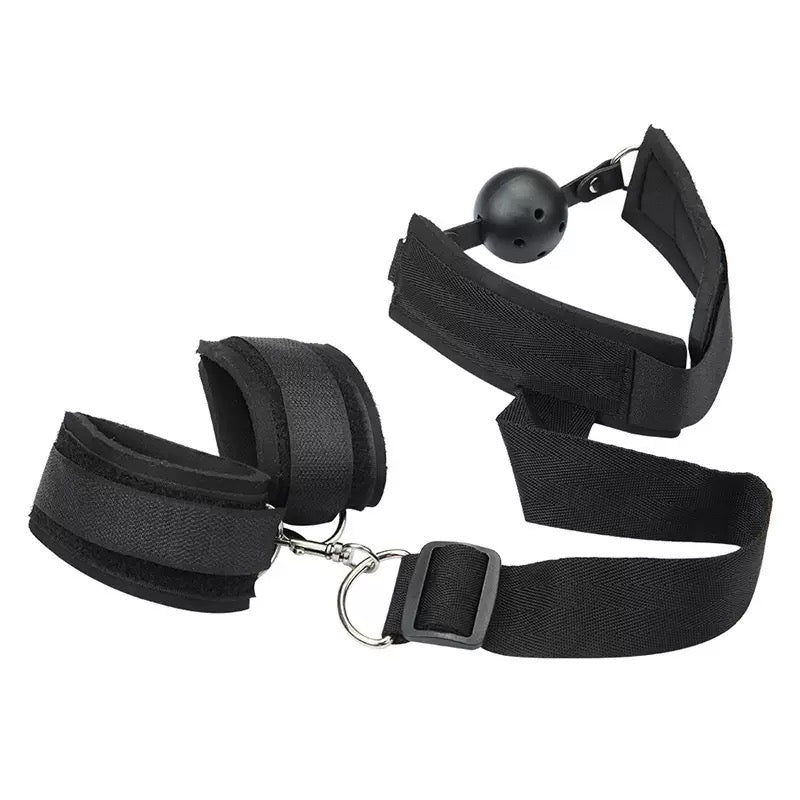 BDSM Handcuffs With Ball Gag Set