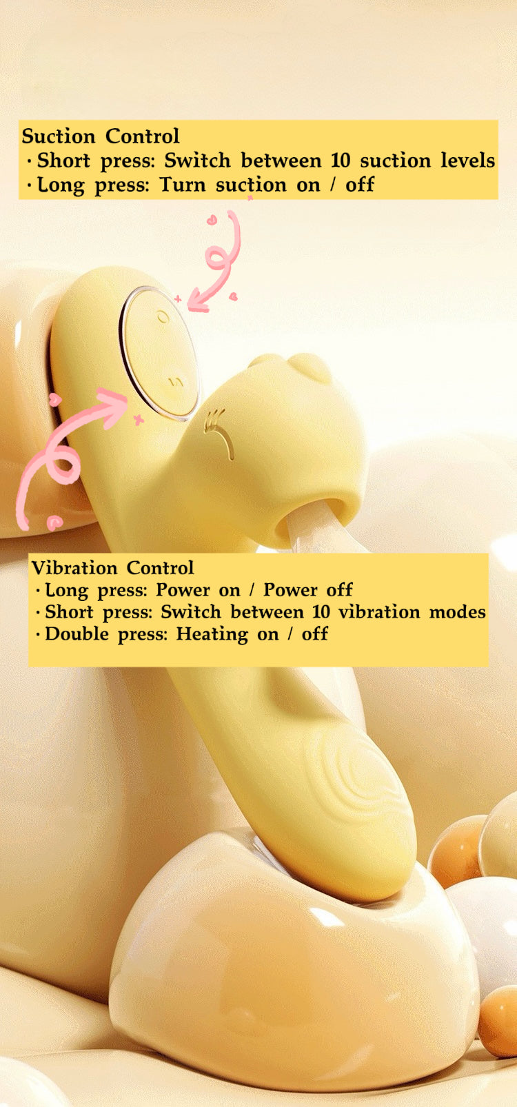 Dragon Heated Vibrator with Suction